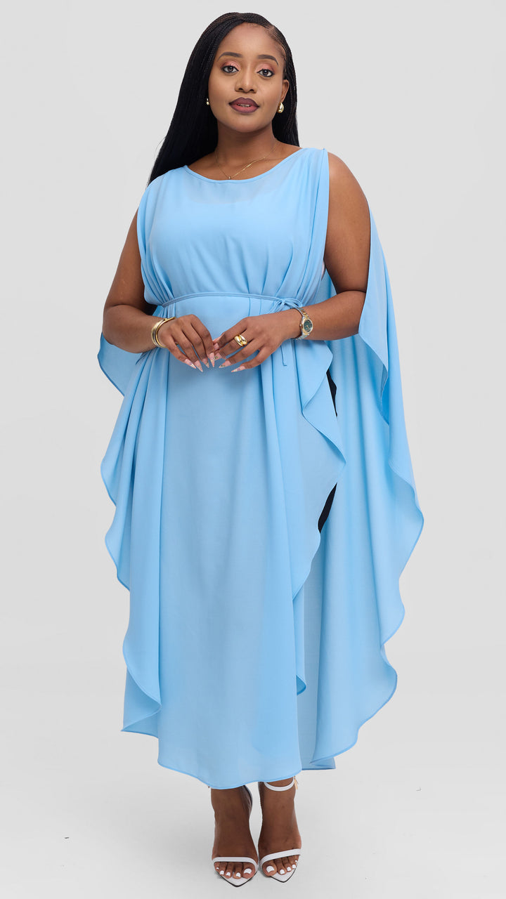 Vivo Liora Scalloped Maxi Top - Light Blue