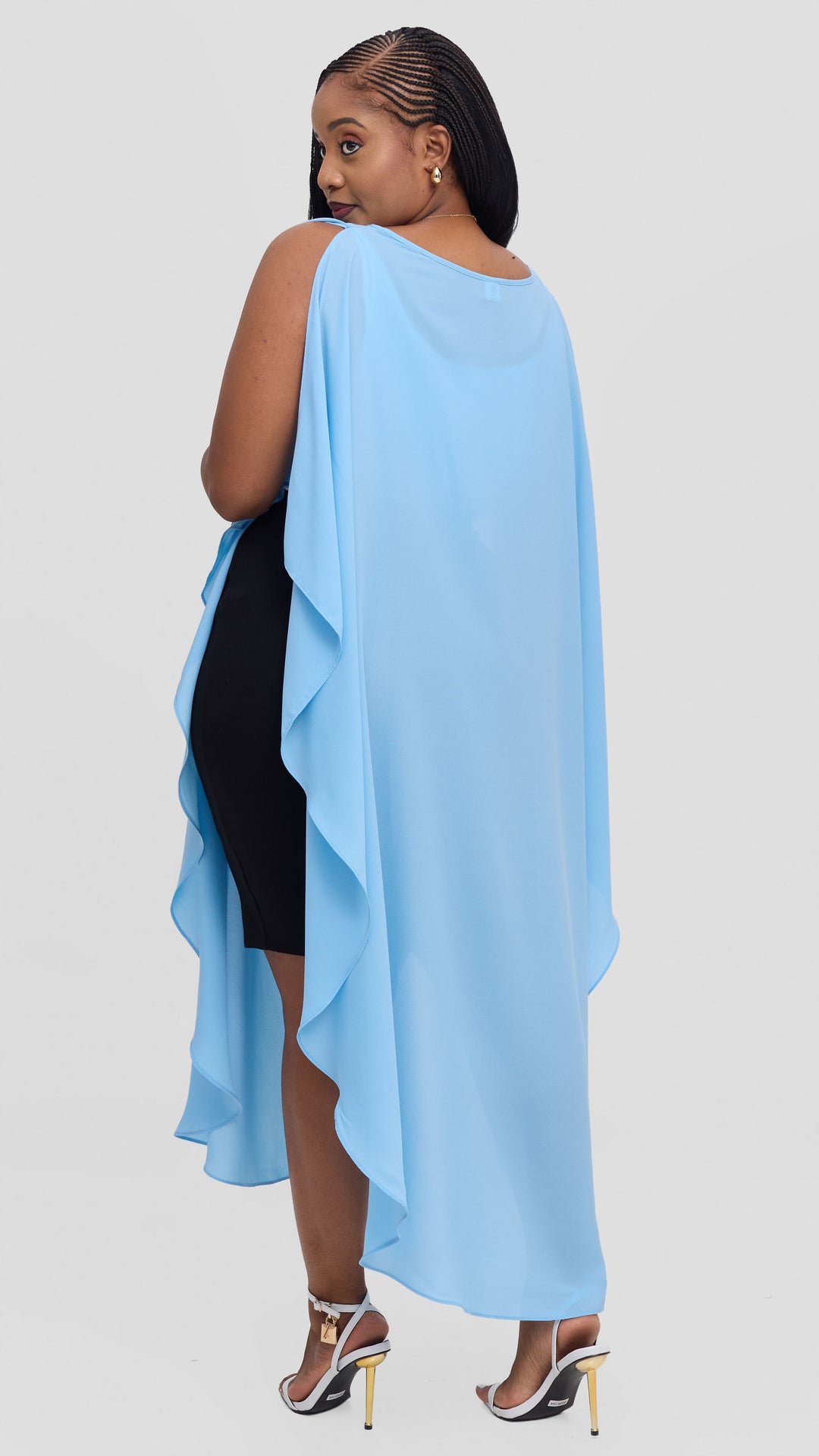 Vivo Liora Scalloped Maxi Top - Light Blue