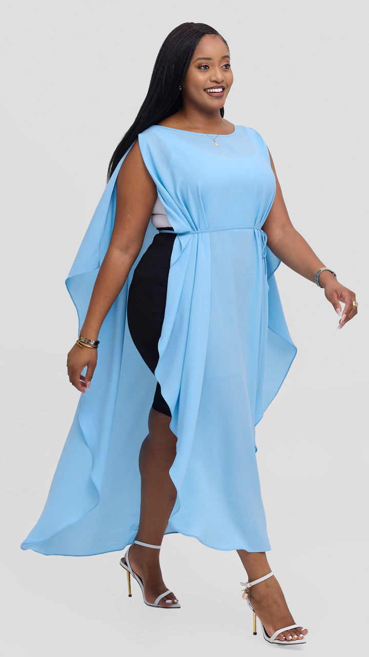 Vivo Liora Scalloped Maxi Top - Light Blue