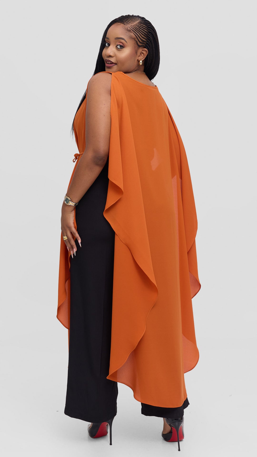 Vivo Liora Scalloped Maxi Top - Rust