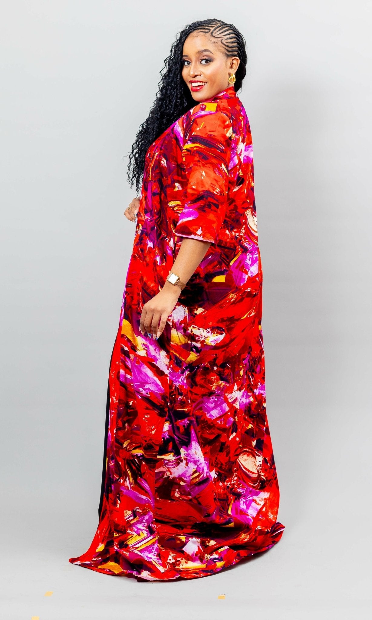 African Yuva Zuwena African Print Kimono - Ankara Print - Shopzetu