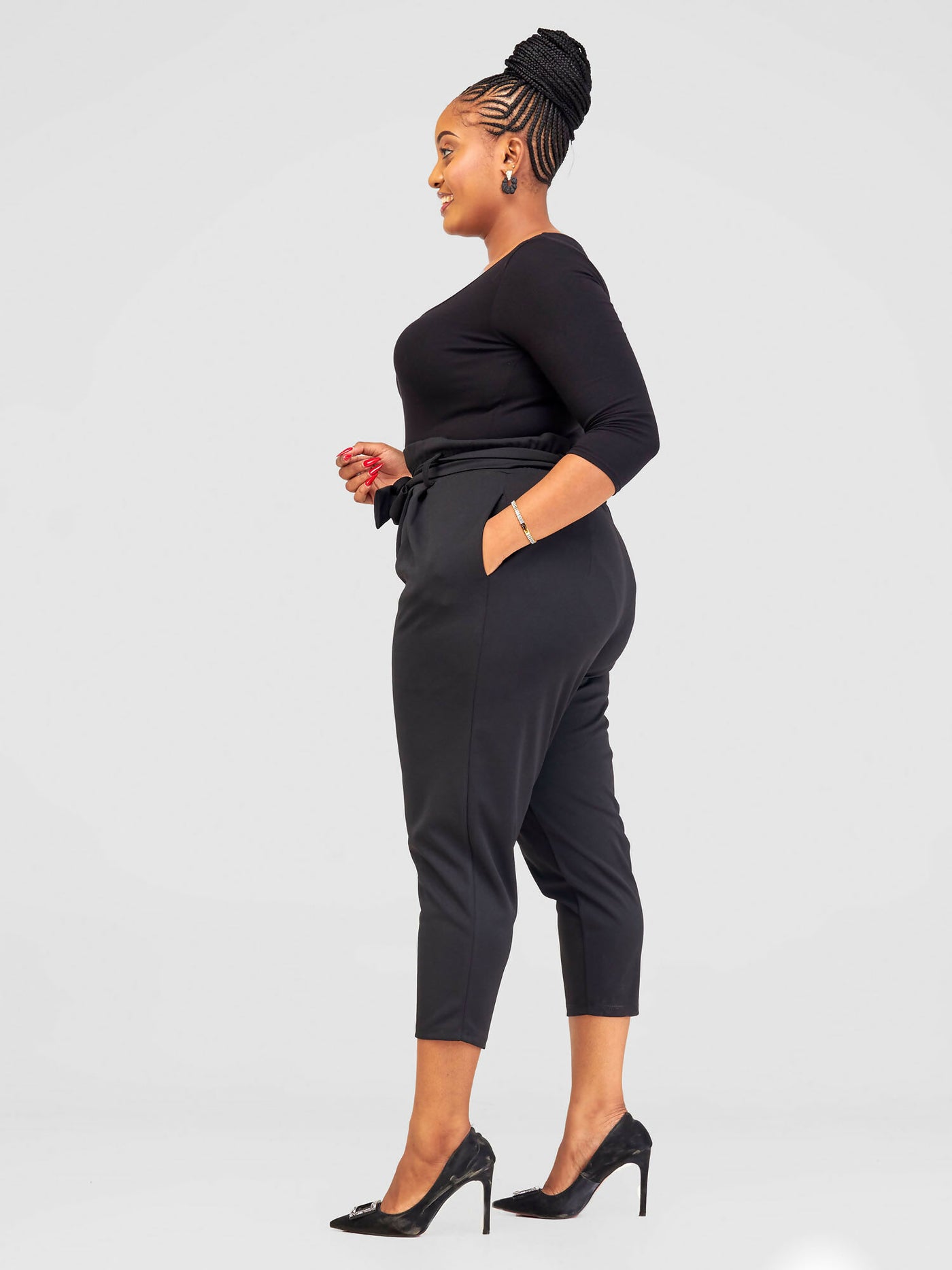 Elsie Glamour Milan Pants - Black