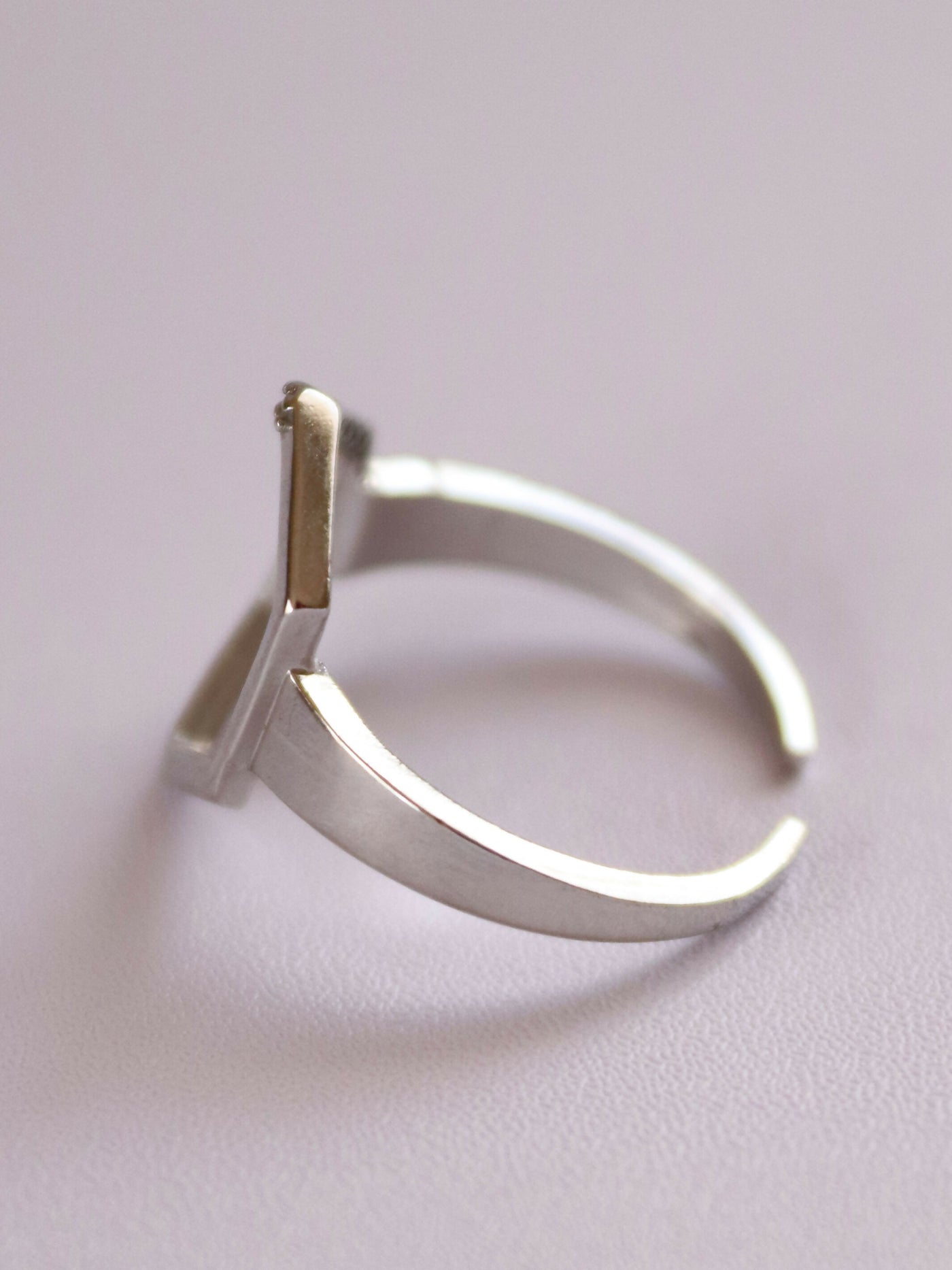 side view of 18k gold plated hexa ring