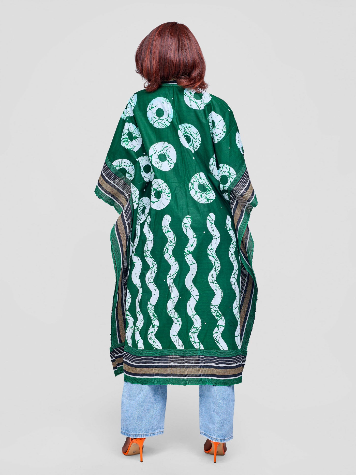 Tuli Zinthle Kimono - Green / White