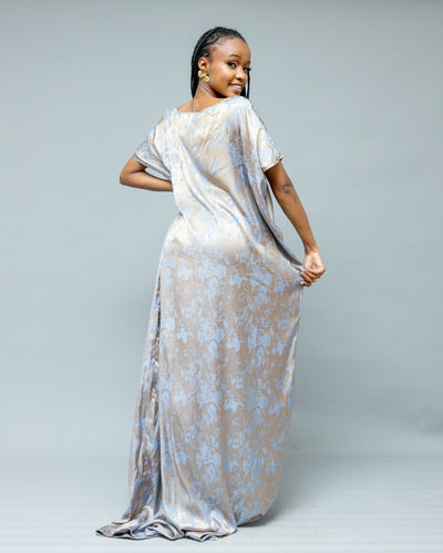 Afriwia Echo Kaftan Dress - Blue