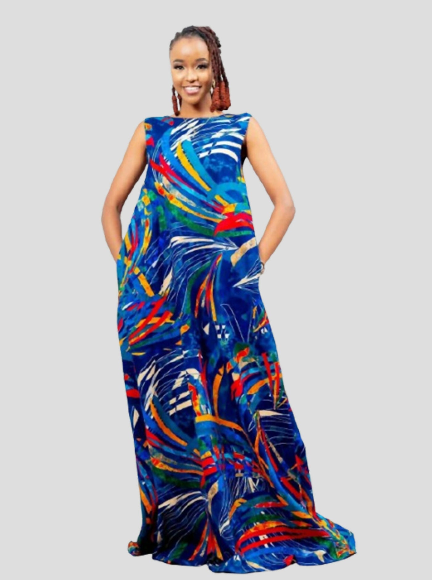 Afriwia Hazel Ankara Dress - Ankara - Shopzetu