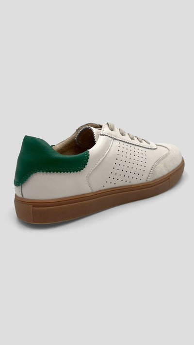 Julz Tamara Scalloped Sneaker - Beige / Green - Shopzetu