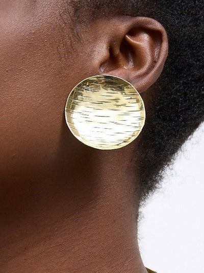 Purely Brass Mali Earring - Brass - Shopzetu