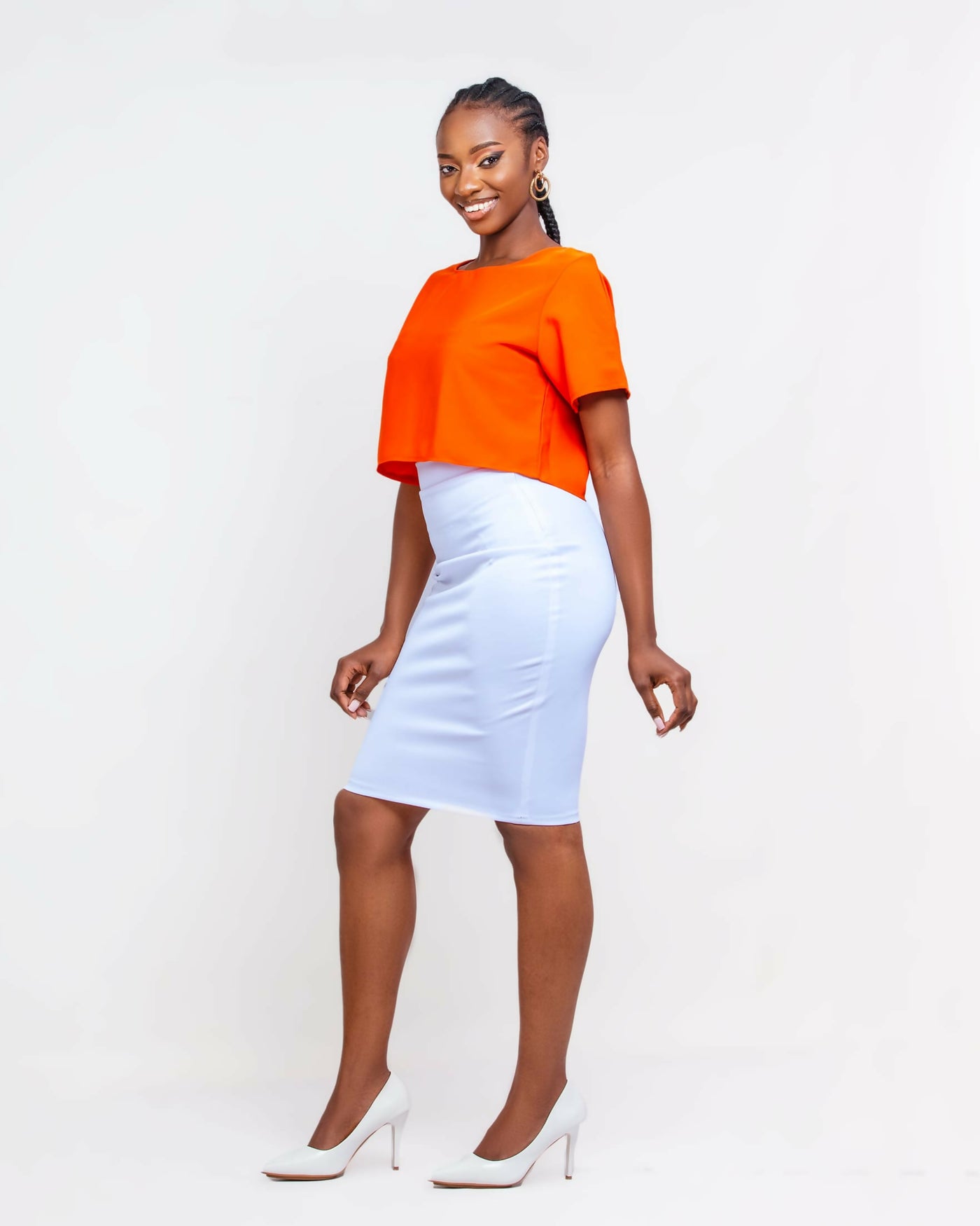 Da’Joy Fashions Orion Crop Top - Orange - Shopzetu