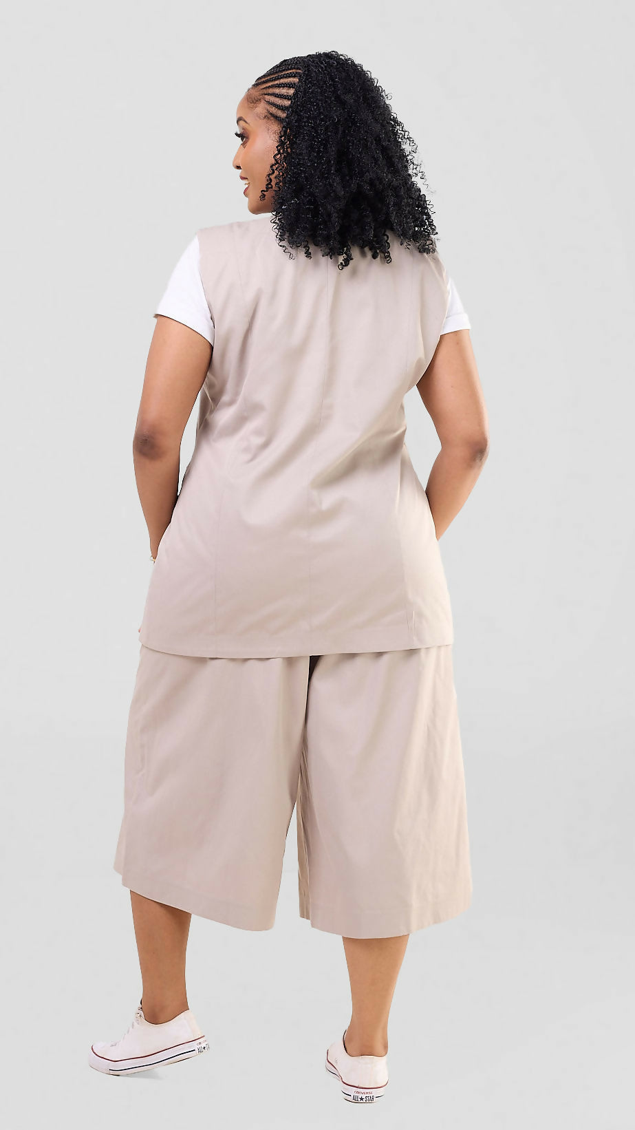 Pure Buxom Oversized Culotte Bottom - Mauve