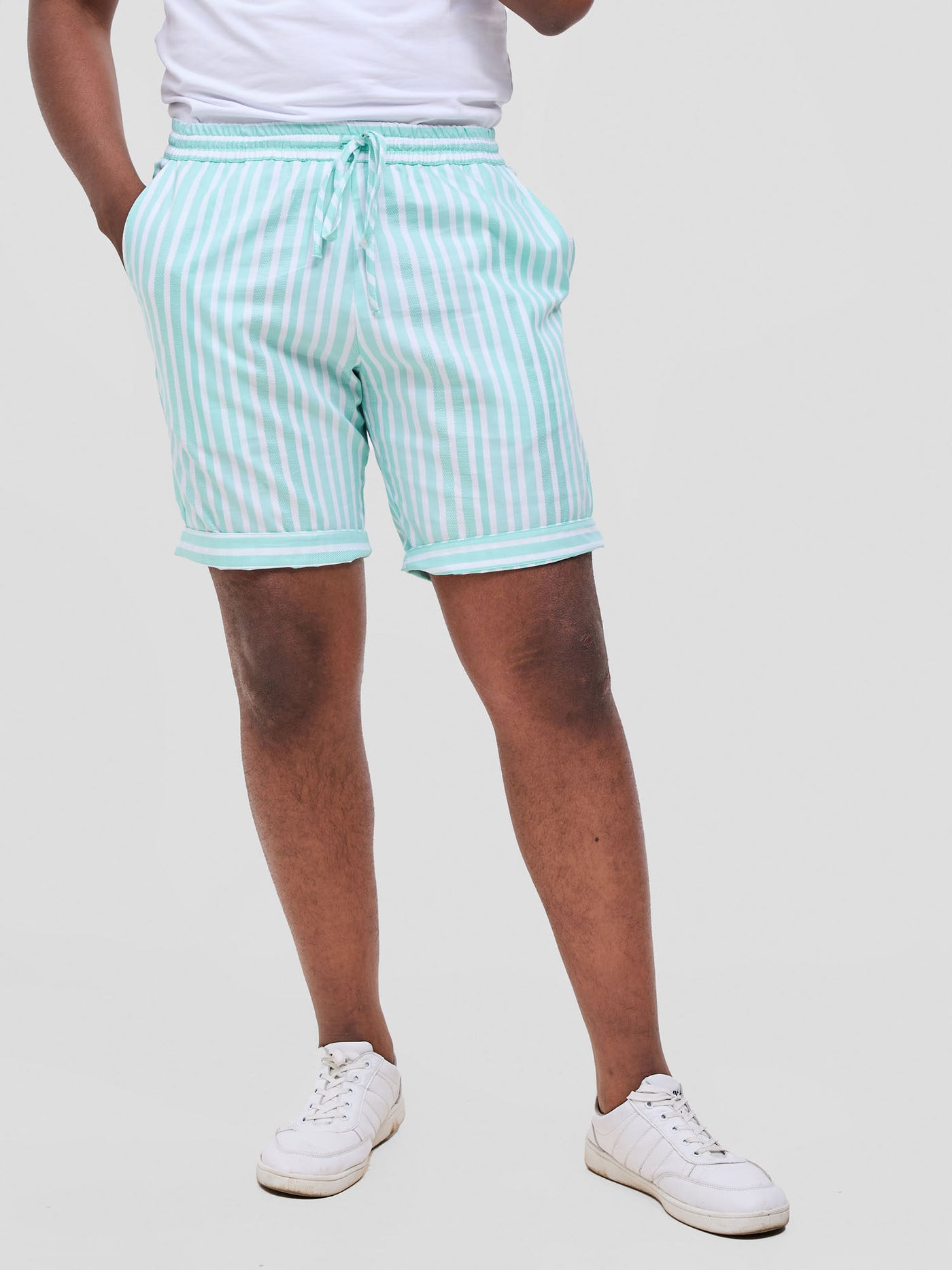 Safari by Vivo Mansi Mens Shorts - Green Stripes
