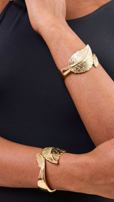 Afrodame Chunky Bangle - Gold