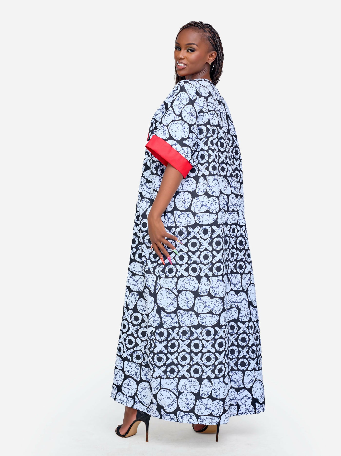 Tuli Bonte Front Detail Kaftan Dress - Multicolored - Shopzetu