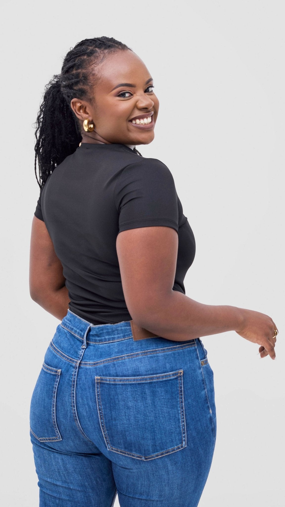 The Fashion Frenzy Crew Neck Top - Black - Shopzetu