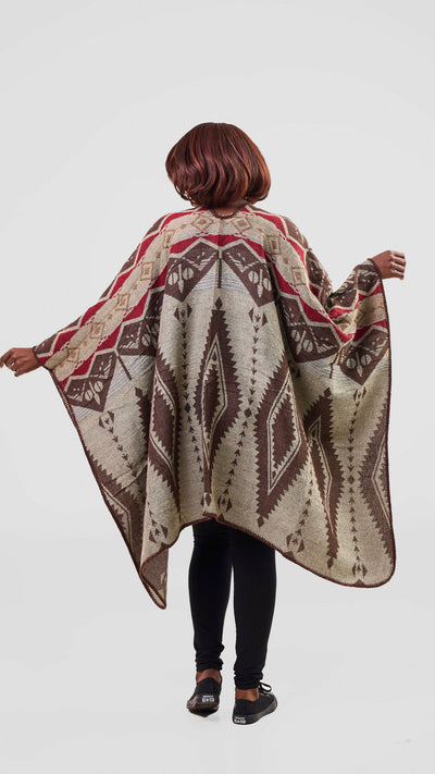 Afrodame Light Poncho - Brown