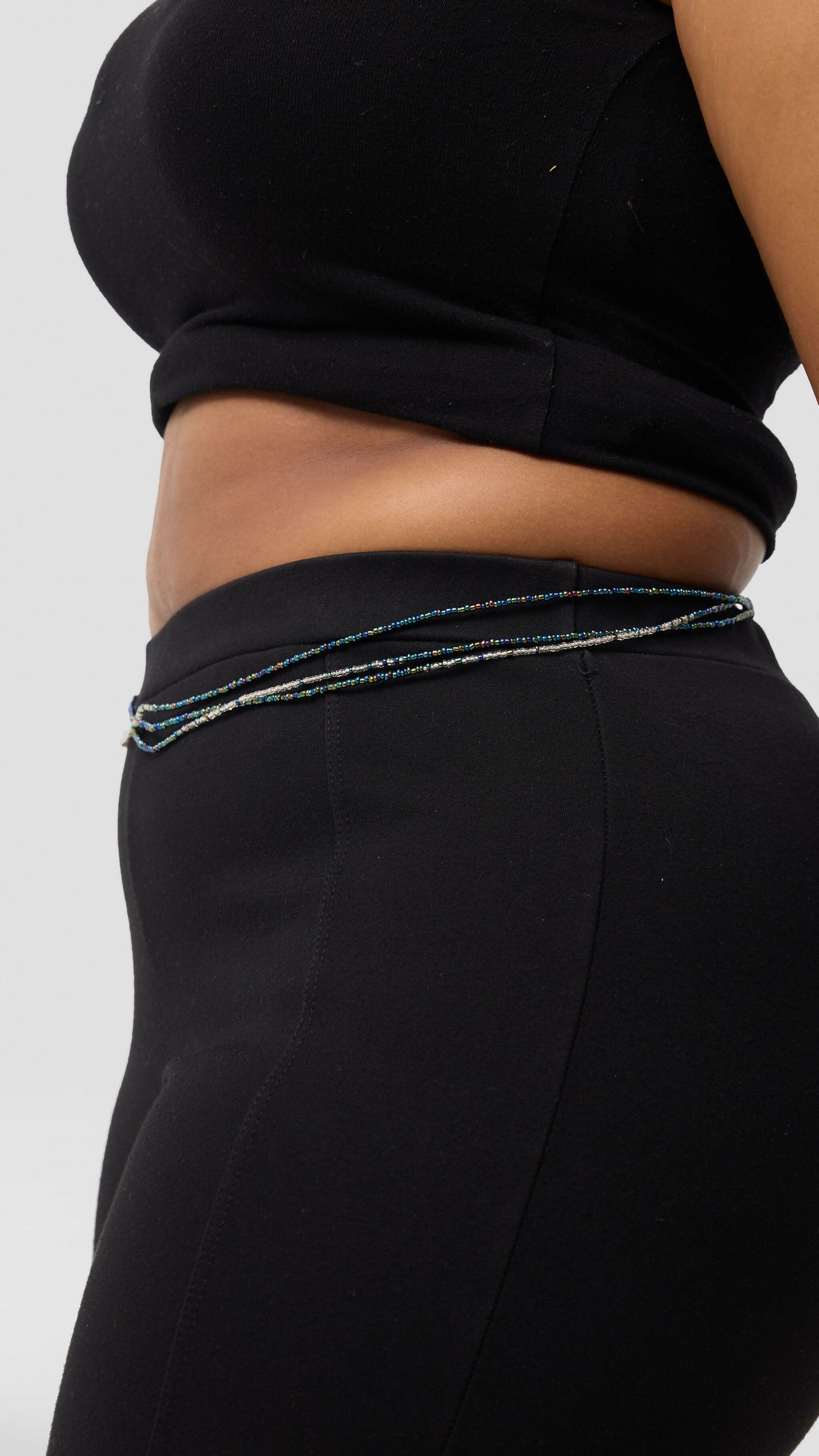 Sistar To Sistars Triple Layered Waist Beads - Blue / Silver