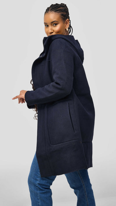 Tophad Closet Trench Coat - Navy Blue