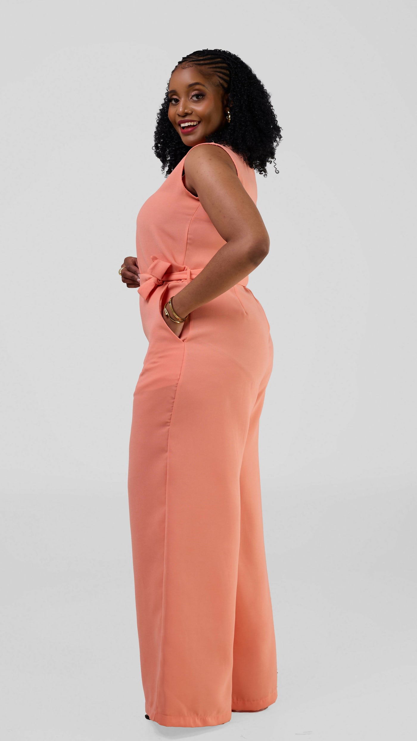 Lizola Maren Jumpsuit - Peach