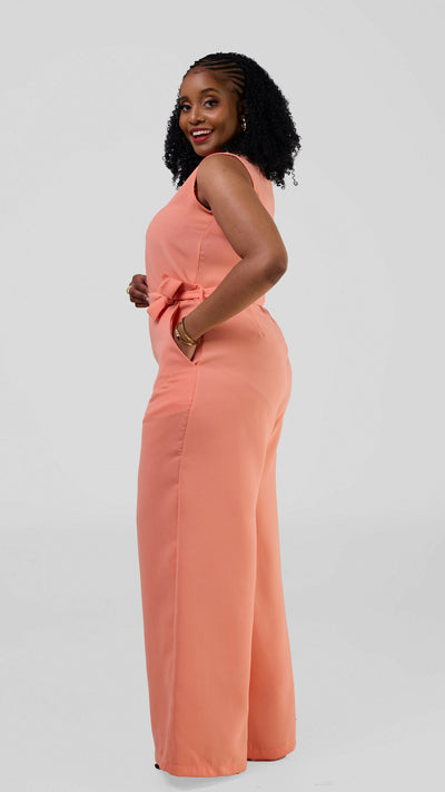 Lizola Maren Jumpsuit - Peach