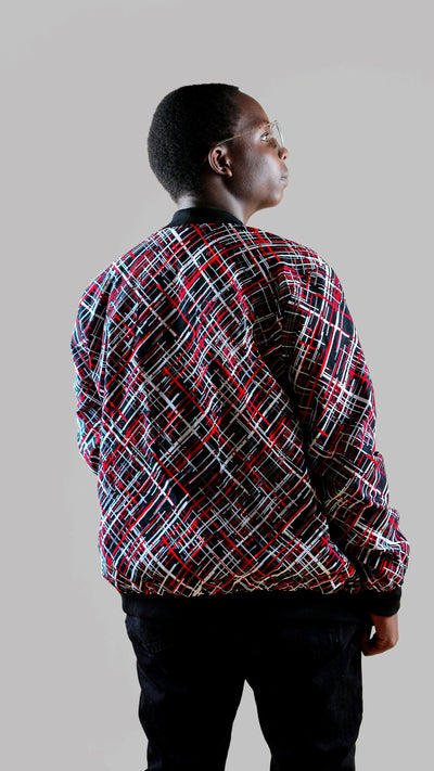 Afrikana Bomber Jacket - Geometric Print