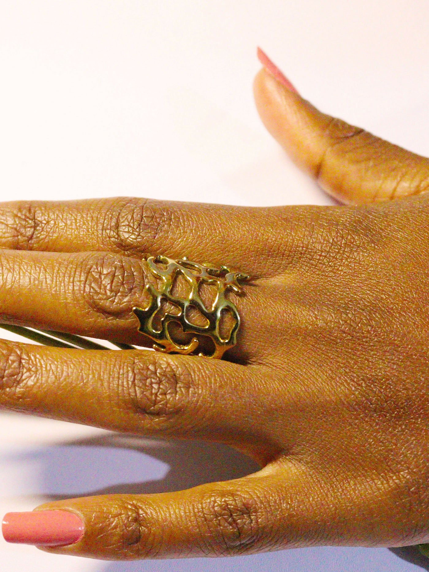 non fading18k gold plated flowy ring to pair with dresses, work wear, pants or tops