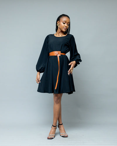 Afriwia Aura Shift Dress - Black