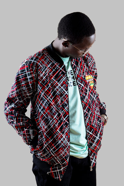Afrikana Bomber Jacket - Geometric Print