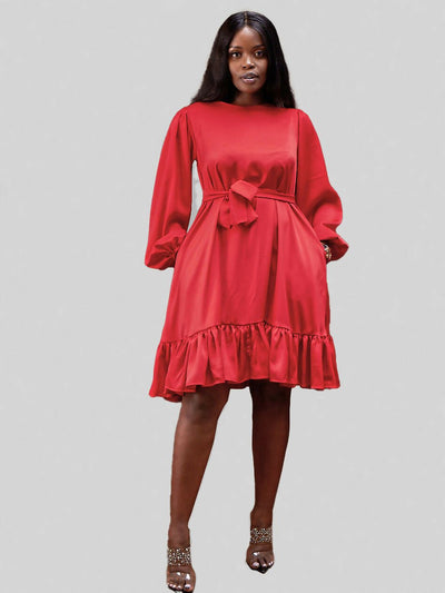 Valerie Shift Dress - Rust Brown - Shopzetu