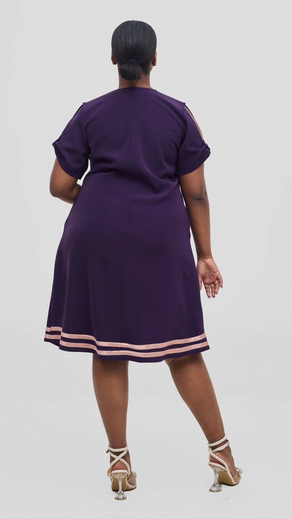 Jolly Fancy Wear official Shift Dress - dark purple - Shopzetu
