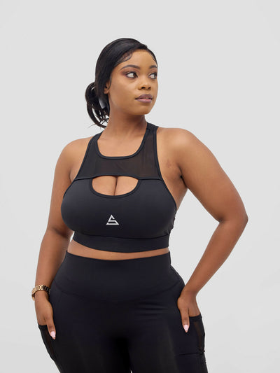 Rotator Active Wear Sports Bra - Black - Shopzetu