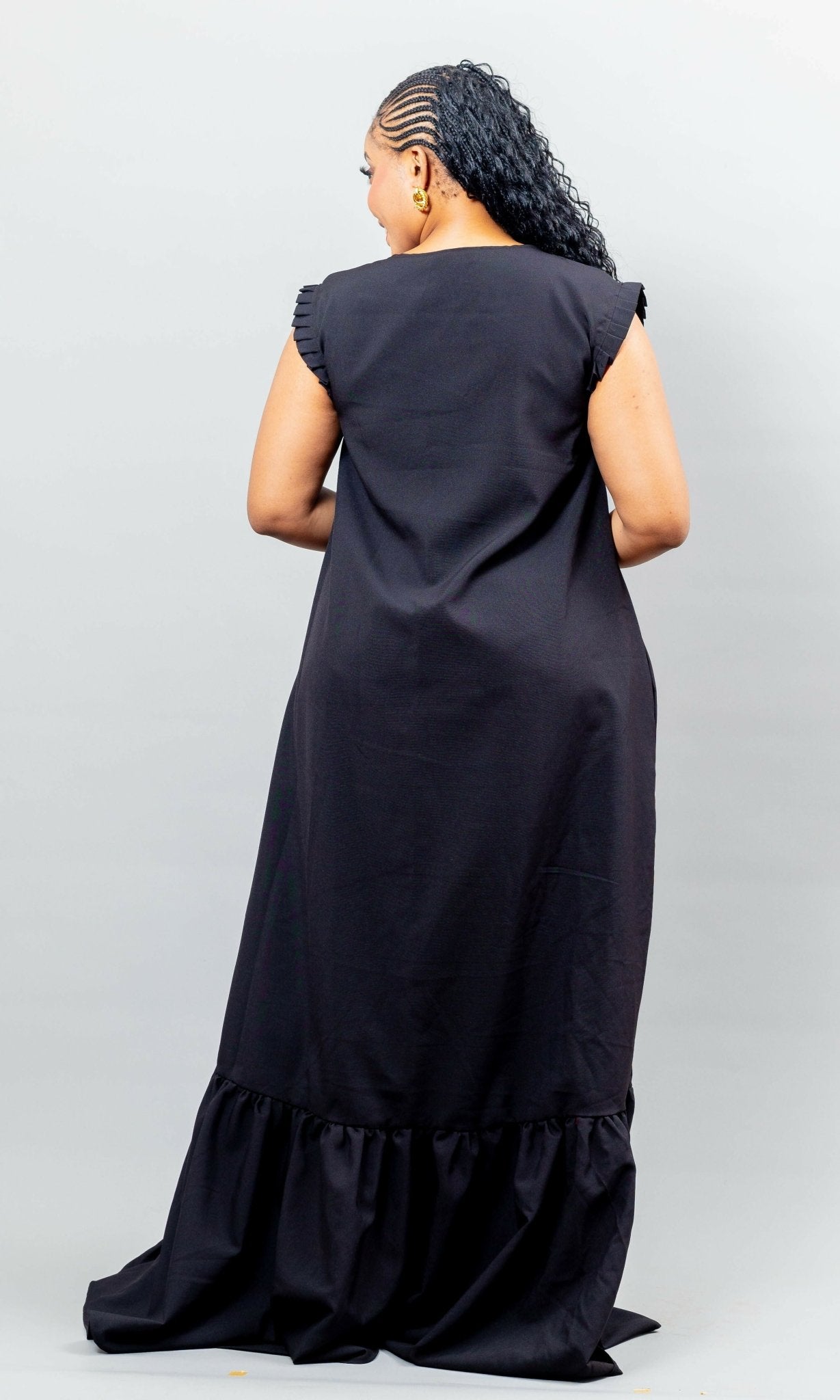 African Yuva Nova Dress - Black - Shopzetu
