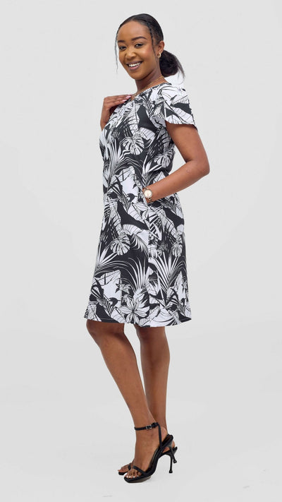 Kakiba Collections Zipporah Dress - Black / white - Shopzetu