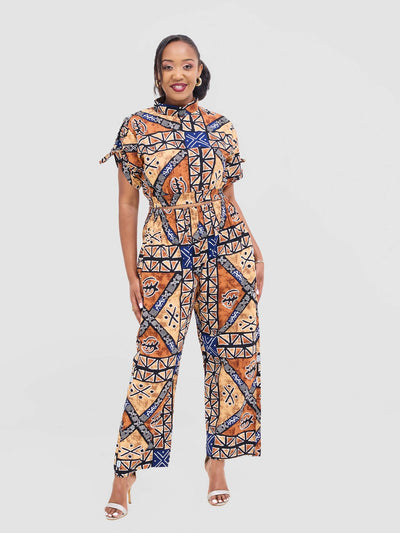 Prettygline Wiwi Pant Set - Brown - Shopzetu
