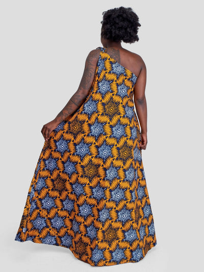 Izulu Malkia Dress - Yellow Print - Shopzetu