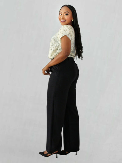 The Fashion Frenzy Floral Blouse Top - Cream - Shopzetu