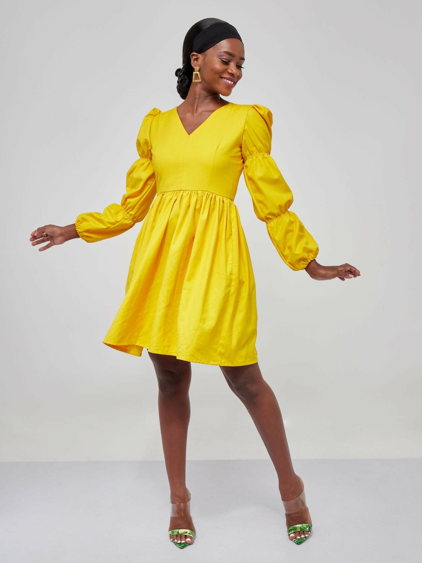 Izulu Mzinga Dress - Yellow - Shopzetu