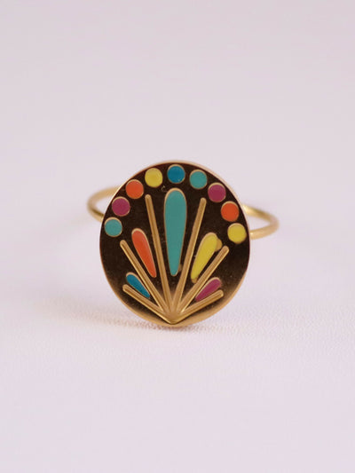 Non Tarnish Kenya Palette Ring - Gold
