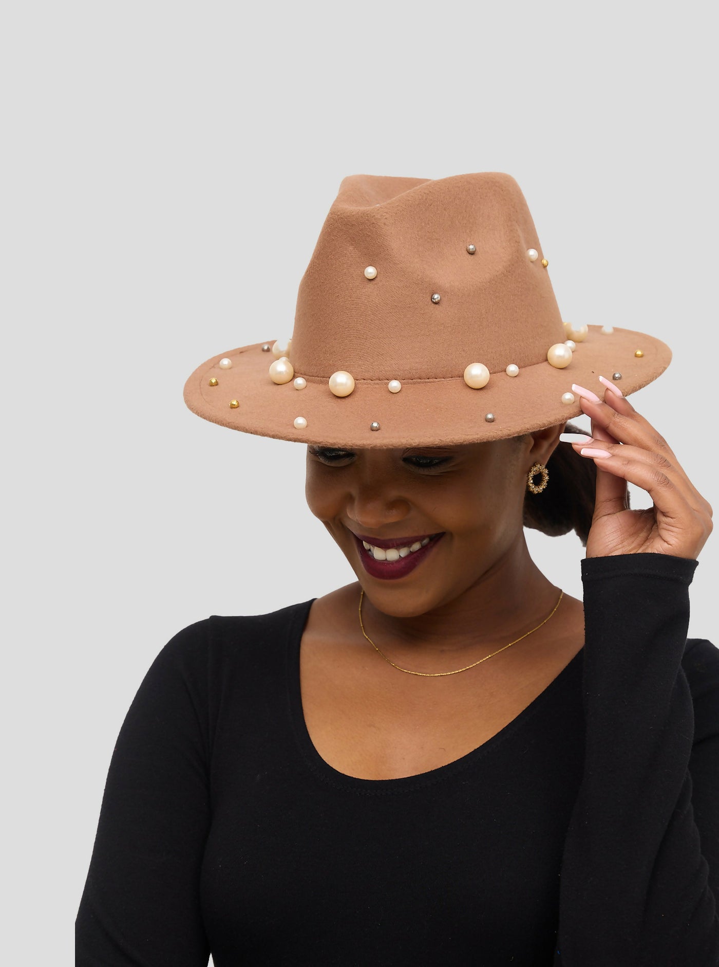 Umbo Collections Fedora Hat - Brown