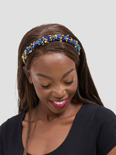 Yaakunte Lerumo Head Crown - Blue / Gold - Shopzetu