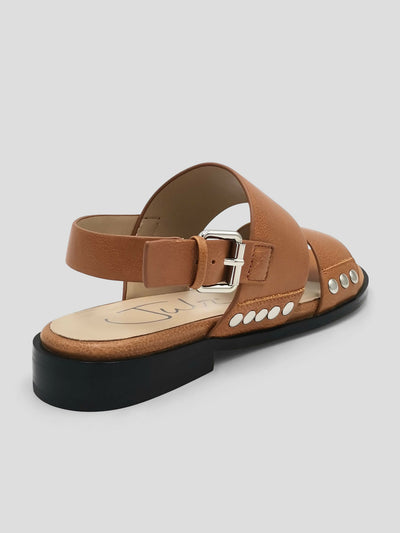 Julz Poppy Tan Sandals - Tan - Shopzetu