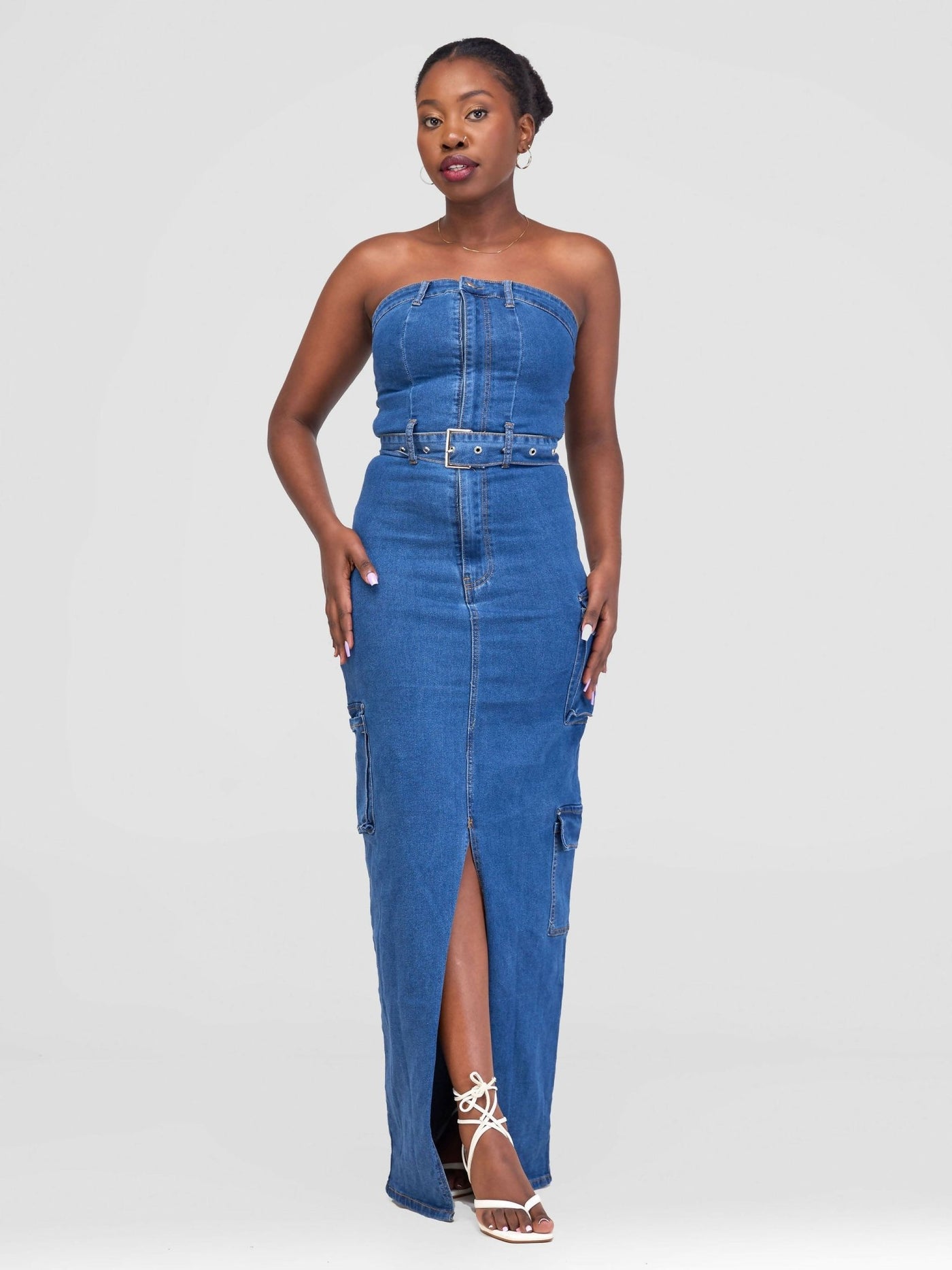 Stylish Sisters Bodycon Dress - Blue - Shopzetu