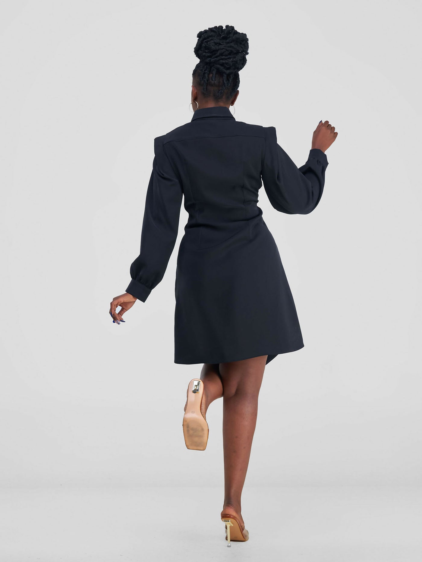 Elan CocoAfrike  Eila Shirt Dress - Black