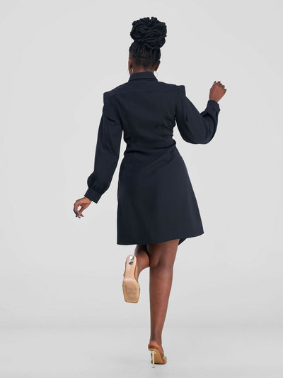 Elan CocoAfrike  Eila Shirt Dress - Black