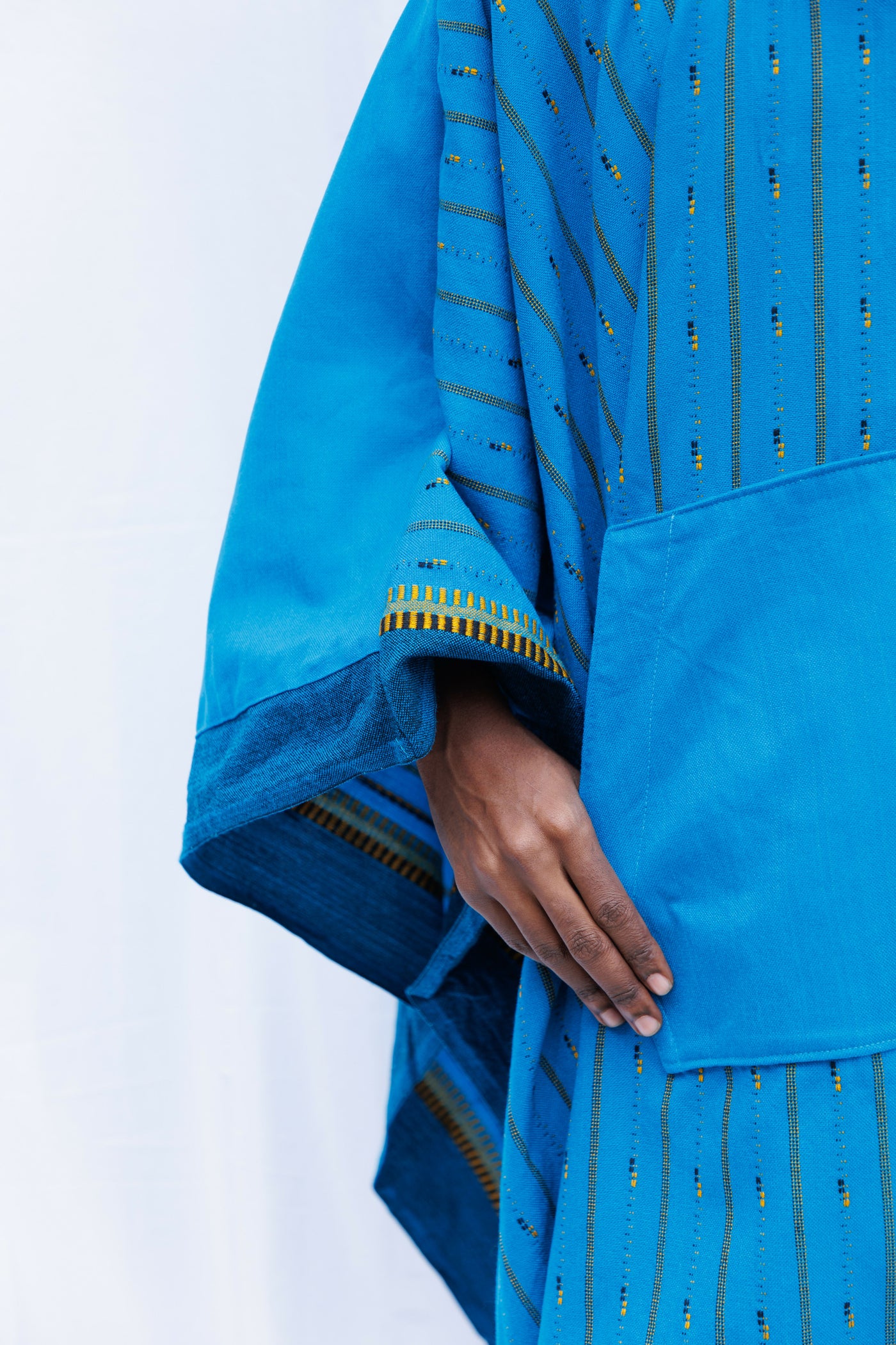 Liquid Lemn JASIRI Poncho with Pockets - Blue