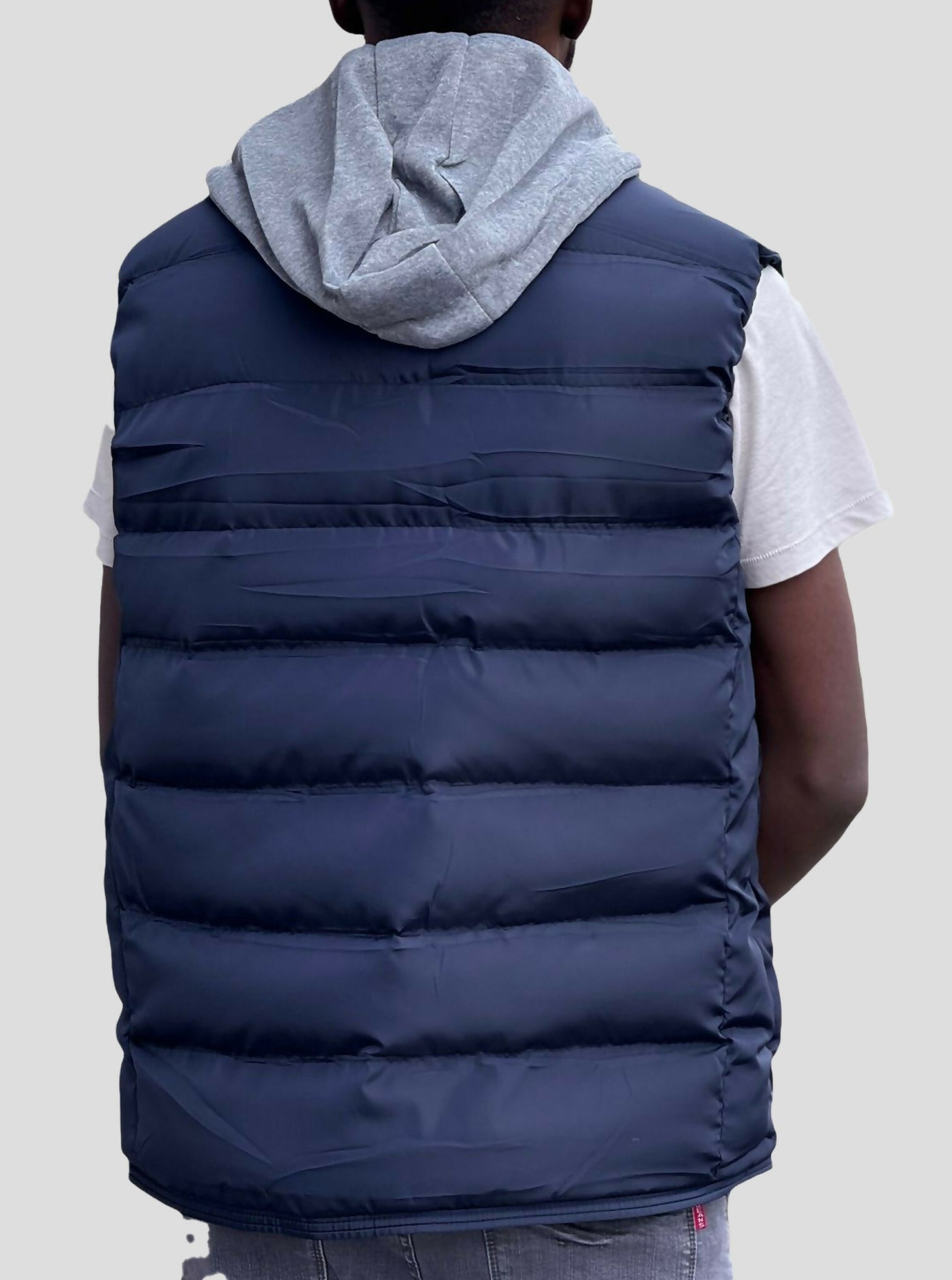 Stylish Brothers Heavy Puff Half Jacket - Blue - Shopzetu