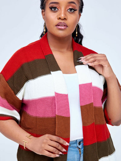 Fashion Frenzy Waterfall Cardigan - Multicolored - Shopzetu