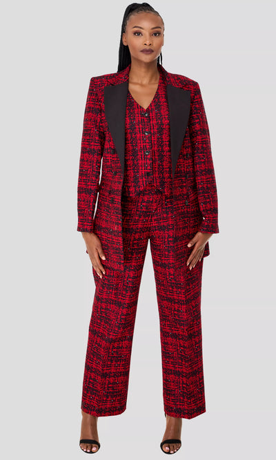 SBV Ankara Pant Suit - Maroon Print - Shopzetu