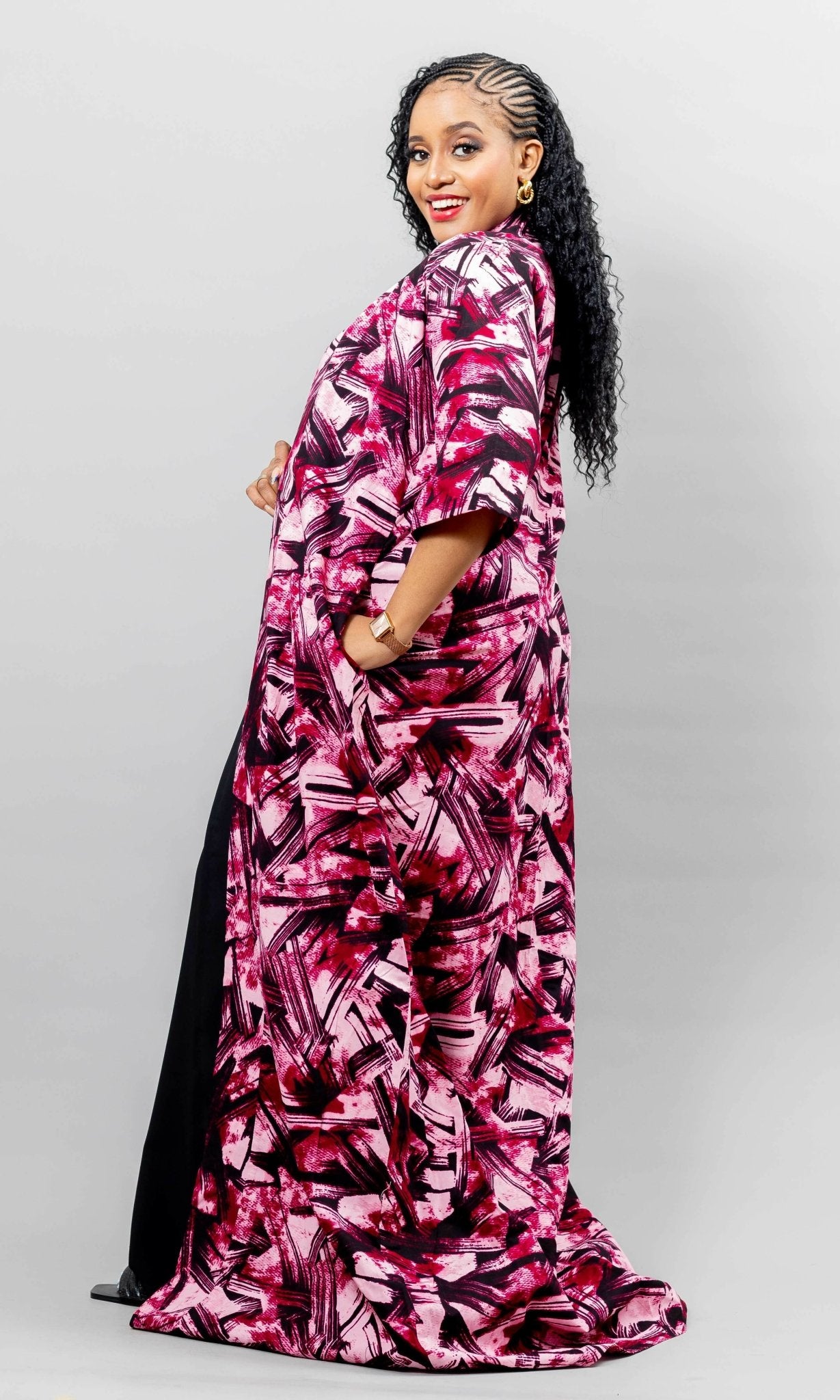 African Yuva Neema African Print Kimono - Ankara - Shopzetu