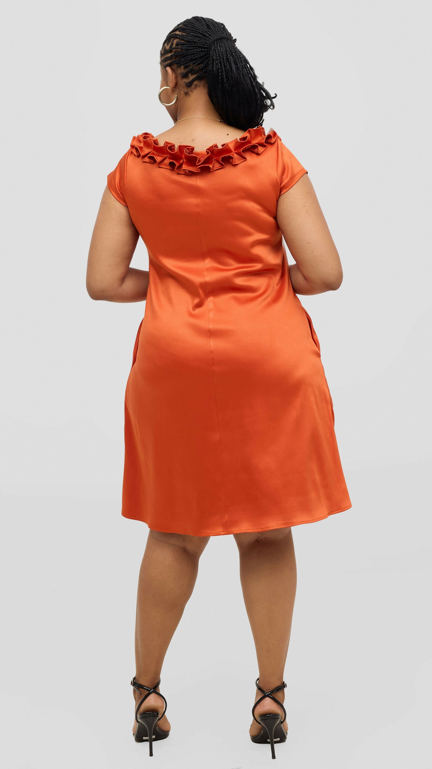 Jolly Fancy Wear Curvy Plus Size Tindi Dress - Orange