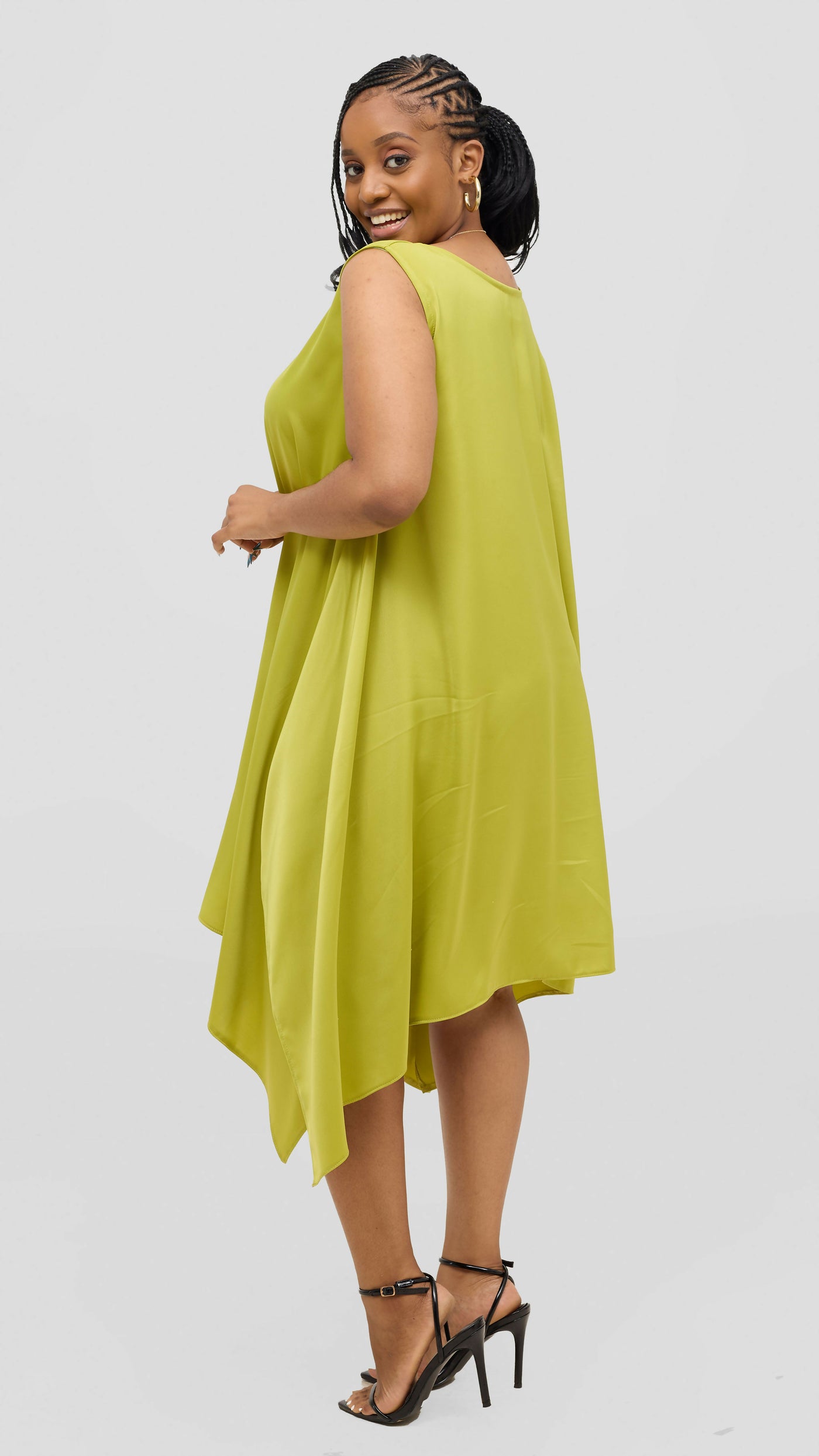 Jolly Fancy Wear Curvy Plus Size Ray Shift Dress - Green